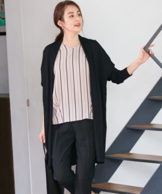 Icb アイシービー の 接触冷感 Synthetic Stretch ロングカーディガン通販 Eclat Premium エクラプレミアム