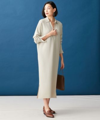 Icb アイシービー の Web 一部店舗限定 シャツ風 ニットワンピース通販 Leeマルシェ