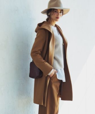 23区 S ニジュウサンク エス のウールアンゴラビーバー フーデッド コート通販 Leeマルシェ