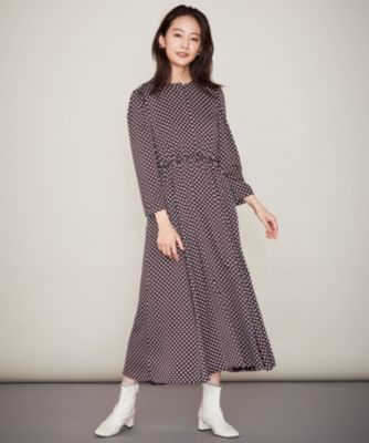 組曲 クミキョク の Rythme Kumikyoku シックプリントサテン ワンピース通販 Leeマルシェ