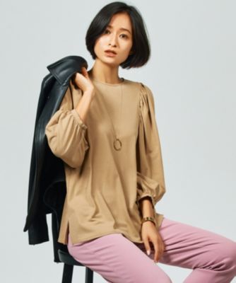 最安 23区(ニジュウサンク)の【洗える】ハイツイストスムース カットソー(長袖/七分)