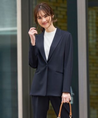 美品23区 カシミヤ混 ラムテーラードジャケット スーツ