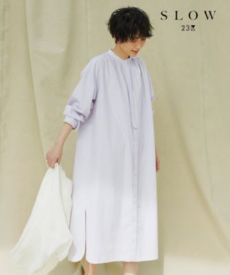 23区(ニジュウサンク)の【SLOW】Soft Wash Shirting シャツ ワンピース