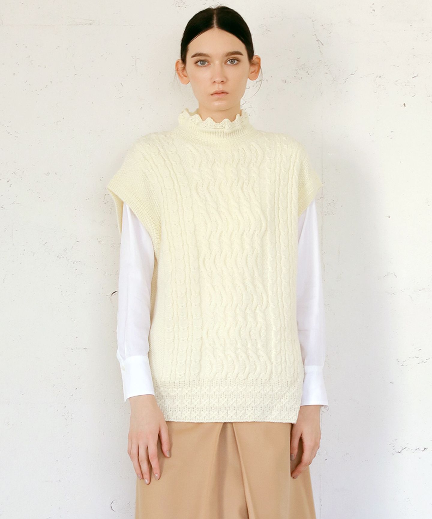 23区(ニジュウサンク)/【23区 lab.】アランパターン  ニットベスト