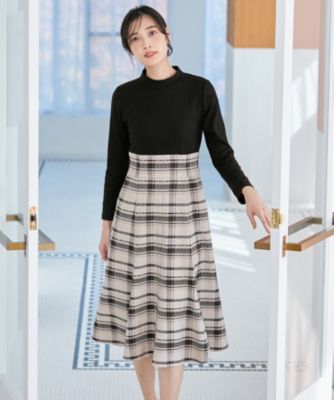 集英社HAPPY PLUS STOREany SiS（エニィスィス）/【洗える】チェックジャガードコンビ ワンピース