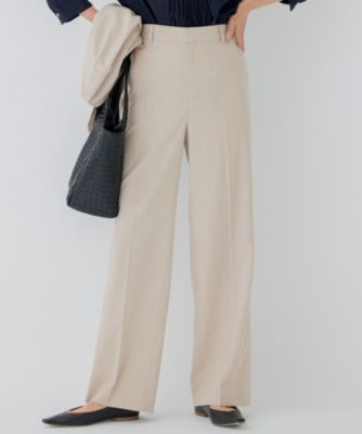 集英社HAPPY PLUS STORE23区 S（ニジュウサンク エス）/【セットアップ対応/洗える】アイアスマットストレッチ セミワイド パンツ