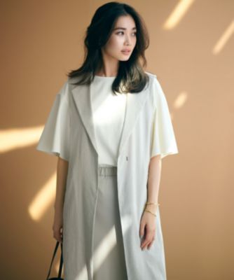 集英社HAPPY PLUS STORE23区 S（ニジュウサンク エス）/【CLASSY.6月号掲載】リネンレーヨンストレッチ  ロング ジレ