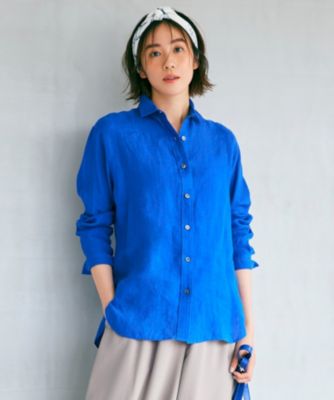 集英社HAPPY PLUS STORE23区 S（ニジュウサンク エス）/【CLASSY. 9月号掲載/WEB限定カラーあり】LIBECO ベーシック シャツ