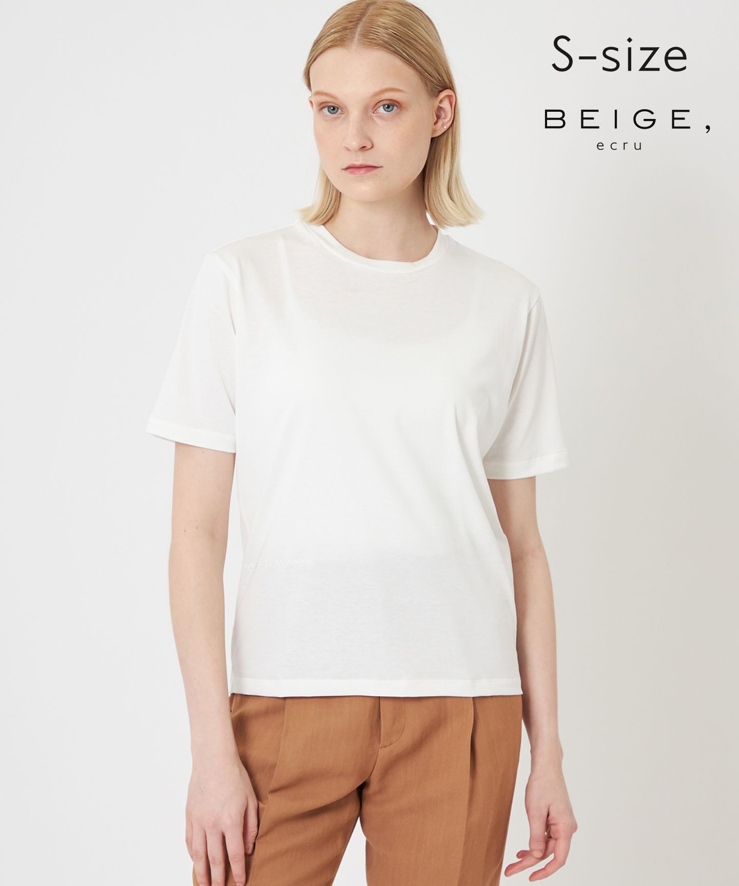  BEIGE(ベイジ)/【S-size】HORSETAIL / メッセージTシャツ