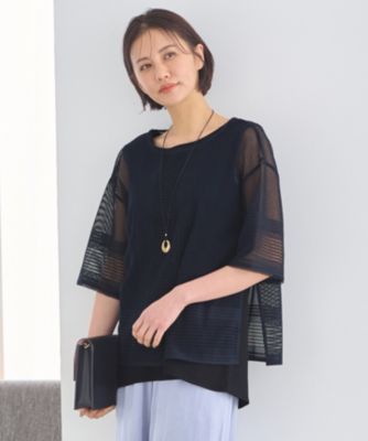 自由区(ジユウク)の【洗える・XSサイズあり】レースEDGE Tシャツ