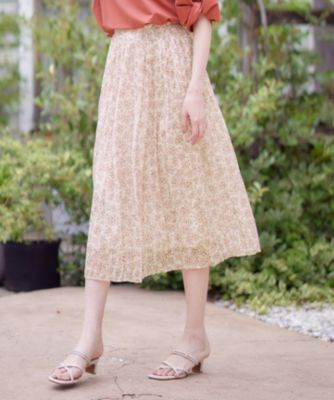 ＜集英社＞ any SiS(エニィスィス)/【洗える】クリスタルプリーツフラワー スカート