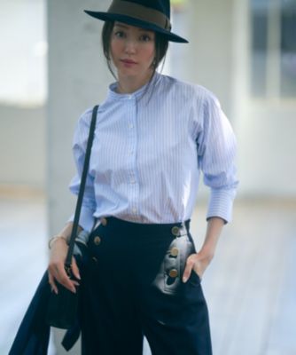 【杏さん着用/洗える】CANCLINI バンドカラー シャツ 杏さん着用/洗える】CANCLINI バンドカラー シャツ / 23区