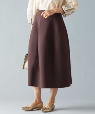 新品★自由区 【洗える】LINEN OX スカート　40サイズ 自由区 【洗える】LINEN OX スカート （キャメル系