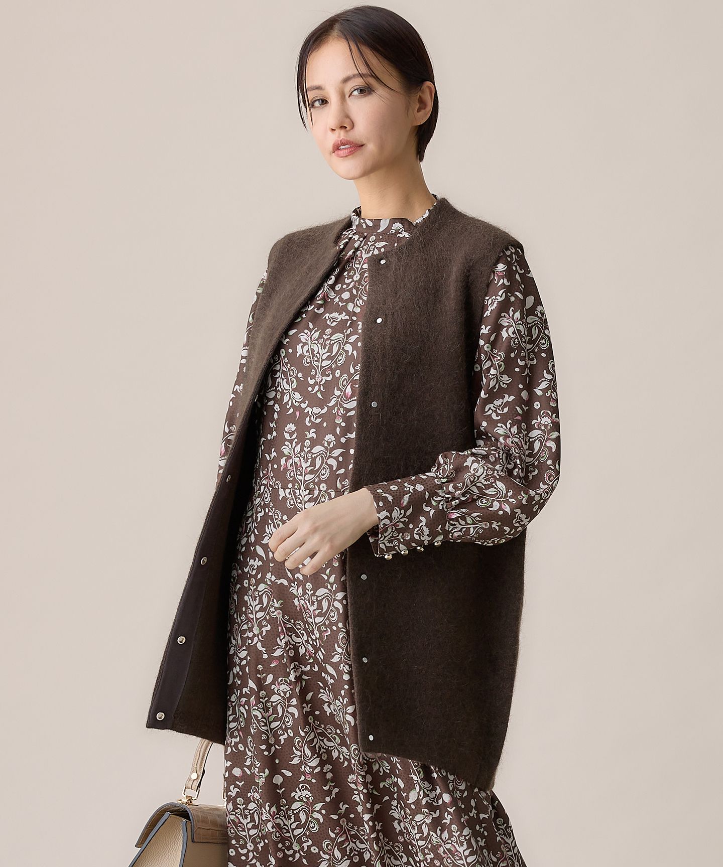 自由区(ジユウク)/【WEB限定カラーあり】モヘアニット ジレ