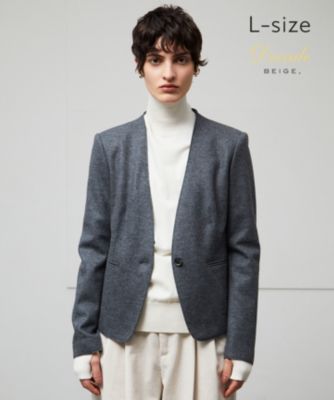 BEIGE，(ベイジ)の【L-size】CORBY / ノーカラージャケット通販