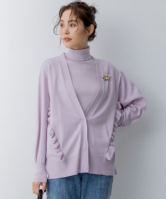 集英社HAPPY PLUS STORE組曲 S（クミキョク　エス）/【WEB限定】サイドフリルカーディガン