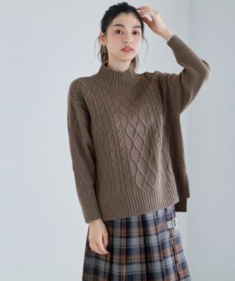 集英社HAPPY PLUS STOREANY（エニィ）/【6色展開】ソフトアクリルハイネックケーブルニット