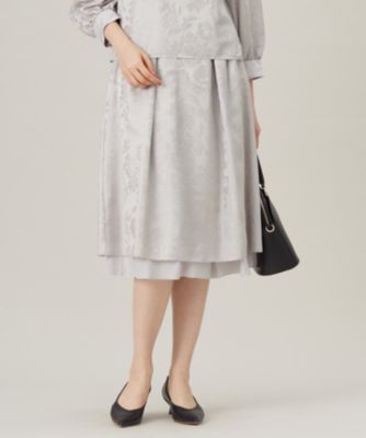 自由区（JIYU−KU）/【セットアップ対応・リバーシブル・洗える】オパールプリント スカート 自由区(ジユウク)の【セットアップ対応・リバーシブル・洗える