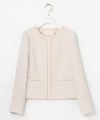 ANY SIS(エニィスィス)のリップルボーダーストレッチ ノーカラー