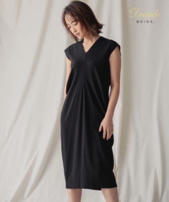 BEIGE，(ベイジ)のCINDY / Vネックドレス通販 | 集英社HAPPY PLUS STORE