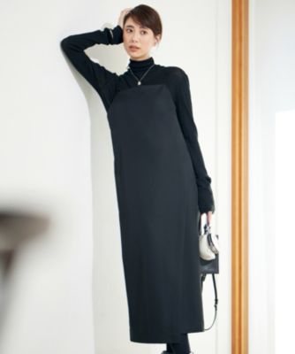 【美品】ICB リヨセルスパンサテン キャミソールワンピース ICB(アイシービー)の【洗える】リヨセルスパンサテン