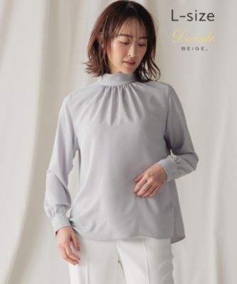 BEIGE 洗える ボウタイロングスリーブブラウス ブラック Decade