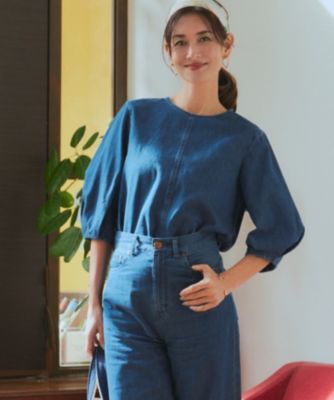 集英社HAPPY PLUS STORE23区（ニジュウサンク）/【Oggi4月号掲載/洗える】23区DENIM ライトダンガリー ブラウス