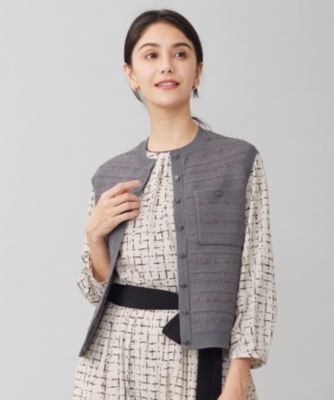 人気 チノ エクラ別注 ボリュームタートルハイネックベスト ニット