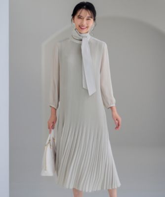 25年♡完売 極美品 アナイ　シアードビープリーツ ワンピース　ミントグリーン セール】 【Eternal Line 2023】シアードビーレースプリーツ