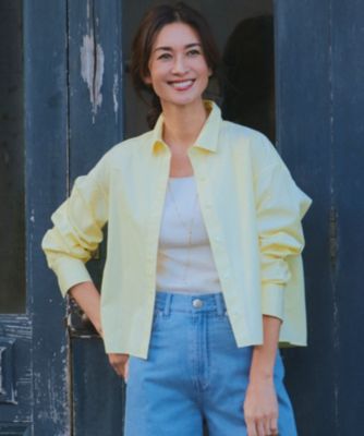 集英社HAPPY PLUS STORE23区 L（ニジュウサンク エル）/【Oggi4月号掲載/洗える】CANCLINI クロップド シャツ