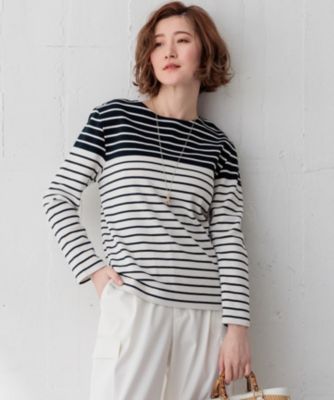 23区 S(ニジュウサンク エス)の【Oggi4月号掲載/洗える】Armor-lux バイカラーボーダー カットソー通販 Marisol（マリソル）