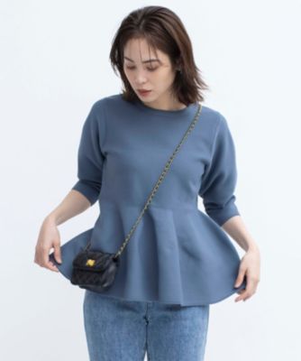 集英社HAPPY PLUS STORE組曲（クミキョク）/【WEB限定】スポンディッシュペプラム ニット