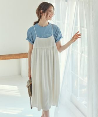 集英社HAPPY PLUS STORE23区 S（ニジュウサンク エス）/【SLOW/一部店舗限定】カットジャカード キャミソールワンピース