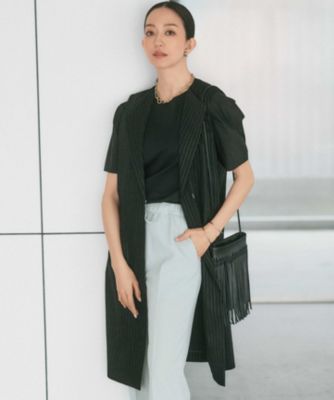集英社HAPPY PLUS STORE23区 S（ニジュウサンク エス）/【CLASSY.6月号掲載/洗える】リネンレーヨンストレッチ ジレ