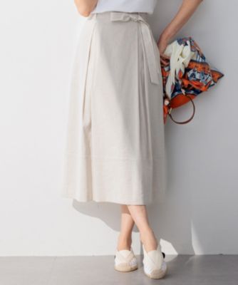 集英社HAPPY PLUS STORE23区（ニジュウサンク）/【洗える】リネンレーヨンストレッチ タック スカート