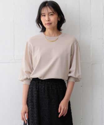 集英社HAPPY PLUS STORE23区（ニジュウサンク）/【ご好評につきカラー追加/洗える】クロスコンビ パフスリーブ ニット