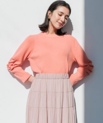 集英社HAPPY PLUS STORE組曲 S（クミキョク　エス）/Elena フリルスリーブ ニットプルオーバー