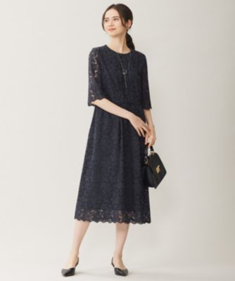 自由区(ジユウク)の【洗える】フルールコードレース ワンピース通販