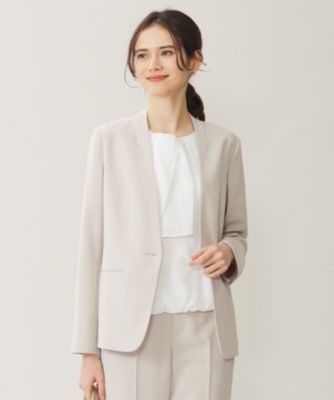 集英社HAPPY PLUS STORE自由区（ジユウク）/【セットアップ対応・UVカット・接触冷感・洗える】ライトストレッチノーカラー ジャケット