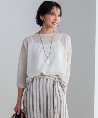 集英社HAPPY PLUS STORE23区 S（ニジュウサンク エス）/【新色追加】シャイニーシアー ニット