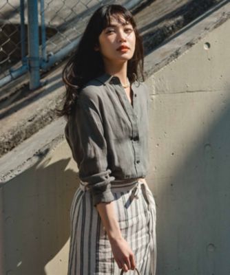 集英社HAPPY PLUS STORE23区（ニジュウサンク）/【Oggi8月号掲載/洗える】LIBECO ベーシック シャツ