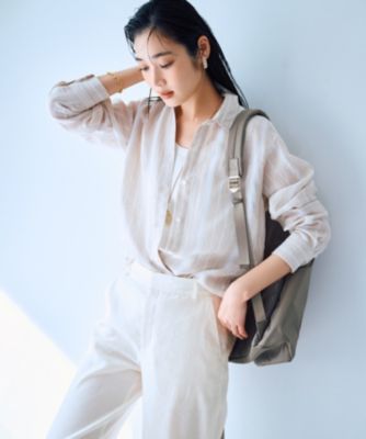 集英社HAPPY PLUS STORE23区（ニジュウサンク）/【Oggi8月号掲載/洗える】LIBECO ベーシック シャツ