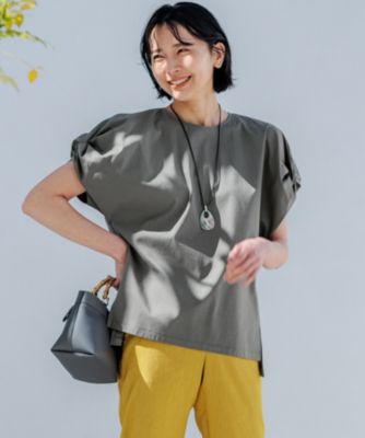 集英社HAPPY PLUS STORE23区（ニジュウサンク）/【GLOW8月号掲載/洗える】スムースデザイン ツイスト カットソー