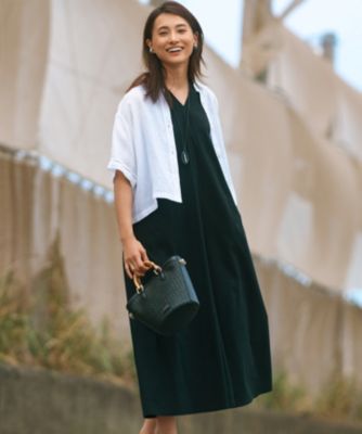集英社HAPPY PLUS STORE23区 S（ニジュウサンク エス）/【洗える】ALBINIコーコラン ノースリーブ ワンピース
