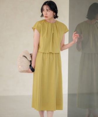 集英社HAPPY PLUS STORE23区（ニジュウサンク）/【接触冷感/洗える】ストレッチラミータフタ ワンピース