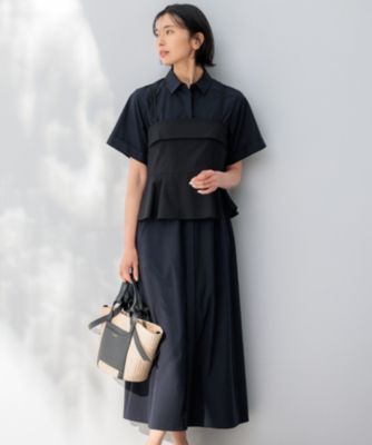 23区】ニジュウサンク ワンピース ロング シャツワンピース半袖