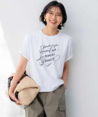 23区 L(ニジュウサンク エル)の【井波麻里衣さんコラボ】カリグラフィー プリント Tシャツ通販 eclat premium（エクラプレミアム）