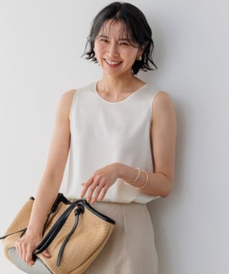 集英社HAPPY PLUS STORE23区（ニジュウサンク）/【洗える】サテン タンクトップ