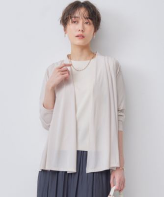 集英社HAPPY PLUS STORE組曲 L（クミキョク　エル）/【冷房対策】パウダリージョーゼットカーディガン