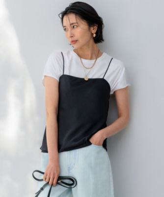 23区(ニジュウサンク)の【洗える】スムースサテン キャミソール